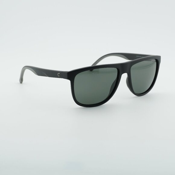 CARRERA 8059/S 0003 UC Sunglasses Black Square Frame Green Polarized Lenses